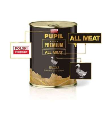 PUPIL PREMIUM Gold Kaczka karma mokra dla psa 800g