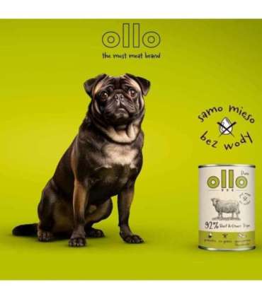 OLLO Pure Beef and Green tripe - wet dog food - 400g