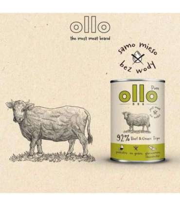 OLLO Pure Beef and Green tripe - wet dog food - 400g