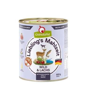 GRANATAPET Liebling's Mahlzeit Venison and salmon - wet dog food - 800g