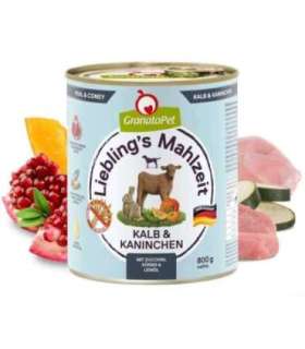 GRANATAPET Liebling's Mahlzeit Veal and coney - wet dog food - 800g
