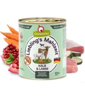 GRANATAPET Liebling's Mahlzeit Veal and lamb - wet dog food - 800g