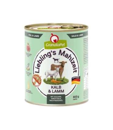 GRANATAPET Liebling's Mahlzeit Veal and lamb - wet dog food - 800g