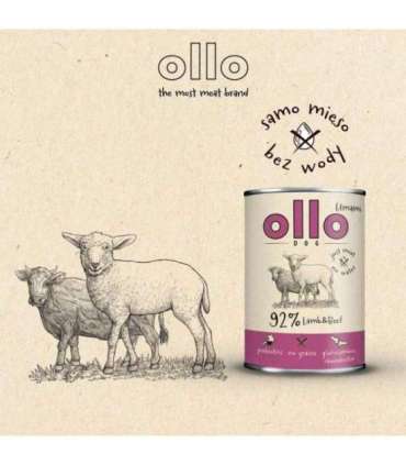 OLLO Umami Lamb and beef - wet dog food - 850g