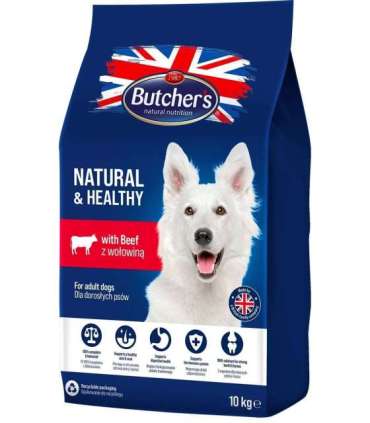 BUTCHER'S Natural&Healthy with beef - dry dog food - 10 kg