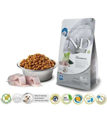 FARMINA N&D Sea Bass, Spirulina and Fennel Adult Mini - dry dog food - 2 kg