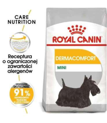 ROYAL CANIN Mini Dermacomfort -  dry food for adult small breeds of dogs with sensitive skin prone to irritation - 3kg
