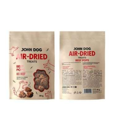 JOHN DOG Air-Dried Beef pops - dog treat - 80g
