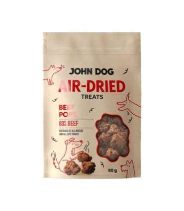 JOHN DOG Air-Dried Beef pops - dog treat - 80g