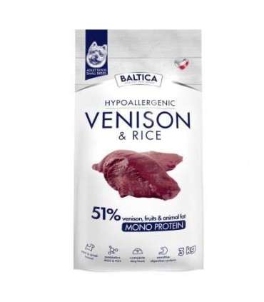 BALTICA NUTRACEUTIC Hypoallergenic Venison & rice XS/S  3kg