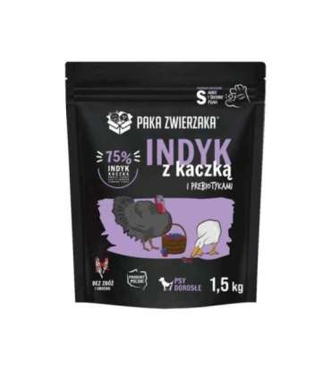 PAKA ZWIERZAKA Turkey with duck S - dry dog food - 1,5kg