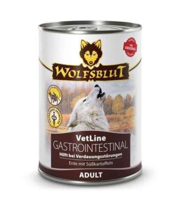 WOLFSBLUT VetLine Gastrointestinal Duck - wet dog food - 395g