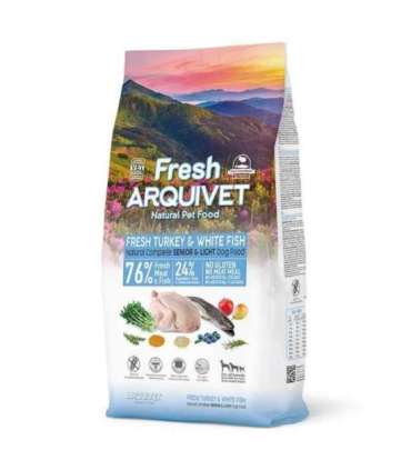 ARQUIVET Fresh Senior & Light Turkey and Fish - semi-moist dog food - 10 kg