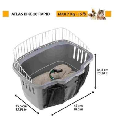 FERPLAST Atlas Bike 20 Rapid - bicycle basket for animals