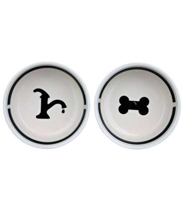 TRIXIE 24641 A set of ceramic bowls on a stand 0.6 l