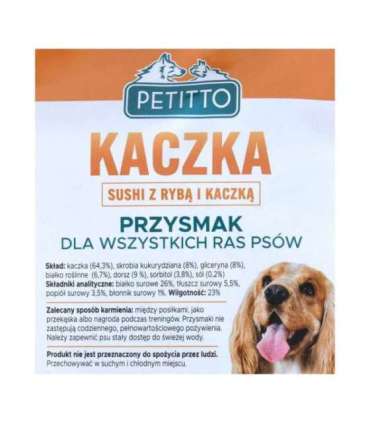 PETITTO Sushi with fish and duck - dog treat - 500 g