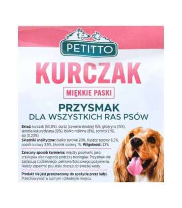 PETITTO Soft chicken strips - dog treat - 500 g