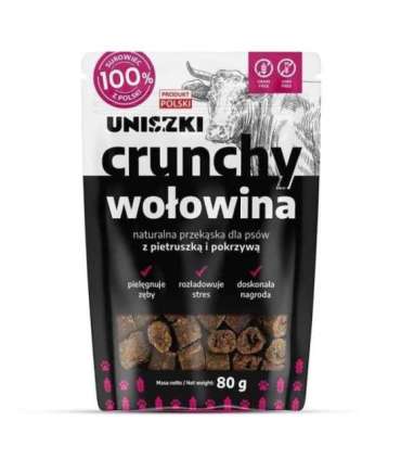 UNISZKI Crunchy Beef with Parsley and Nettle - Dog Treat - 80g