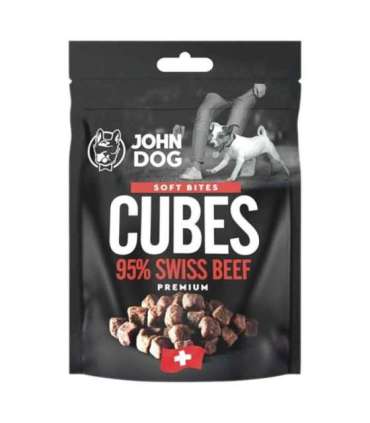 JOHN DOG Soft Bites Cubes Beef 95%  - Dog treat - 120g