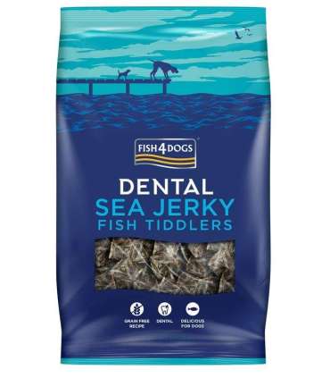 FISH4DOGS Dental Sea Jerky Fish Tiddlers - dog treat - 575g
