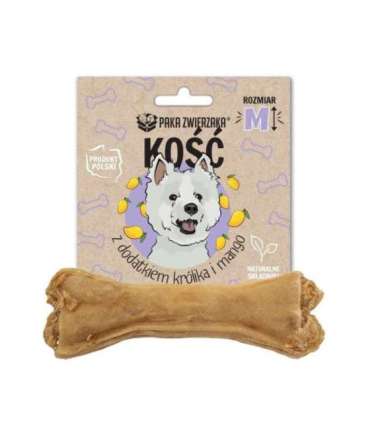 PAKA ZWIERZAKA Bone with rabbit and mango M 12 cm - dog treat - 55g