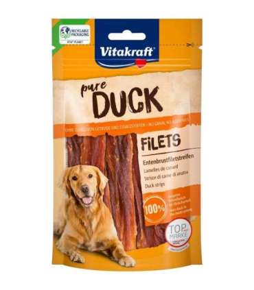VITAKRAFT Pure Duck Fillets - dog treat - 80 g