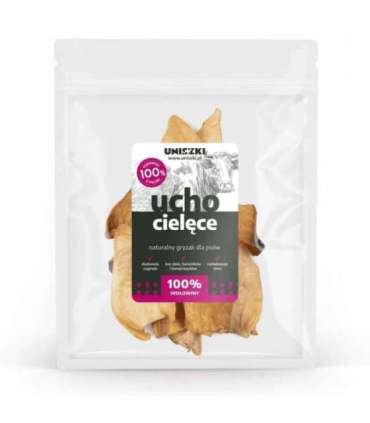 UNISZKI Calf ear - dog treat - 10 pieces