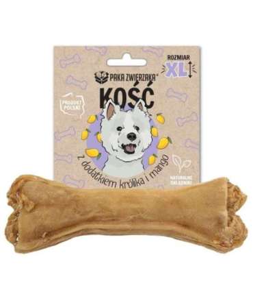 PAKA ZWIERZAKA Bone with rabbit and mango XL 17 cm - dog treat - 115g
