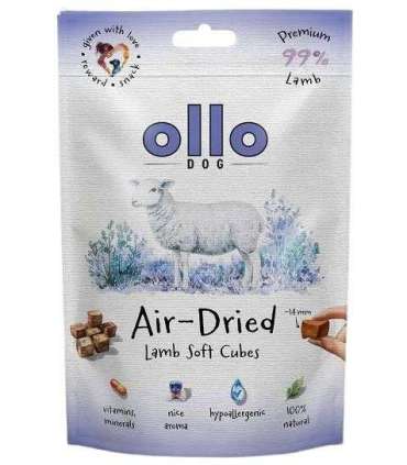 OLLO Air Dried Training Lamb Cubes - dog treat - 80g