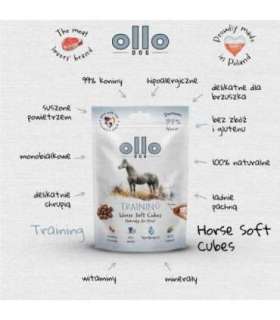 OLLO Air Dried Training Horse Cubes - dog treat - 80g