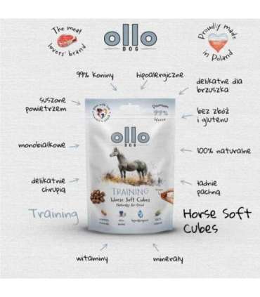 OLLO Air Dried Training Horse Cubes - dog treat - 80g