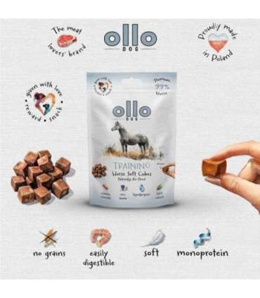 OLLO Air Dried Training Horse Cubes - dog treat - 80g