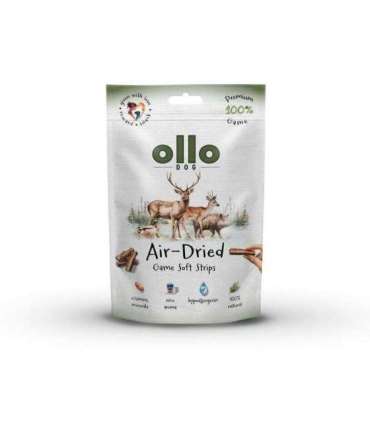 OLLO Air-Dried Game strips - dog treat - 80g