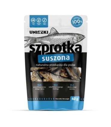 UNISZKI Dried sprat - dog treat - 40 g
