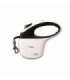 FLEXI One for All S white - black - automatic dog leash for dogs up to 30kg - 5m