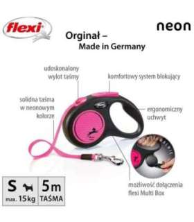 Flexi New Neon S 5 m Dog Retractable lead