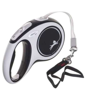 Flexi New Comfort M Tape 5 m Black Dog Retractable lead