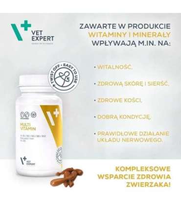 VET EXPERT Multivitamin - vitamin and mineral preparation for dogs and cats - 30 caps.