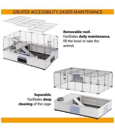 FERPLAST Modular 2 - cage for rabbit and domestic guinea pig - 109 x 72 x 56cm