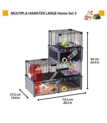 FERPLAST Multipla hamster large - cage for rodents - 107,5 x 37,5 x 42 cm