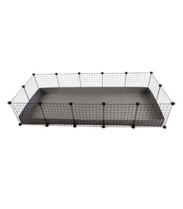 C&C modular cage 5x2 pig rabbit hedgehog silver 180 x 75 x 37 cm