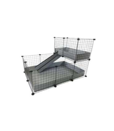 C&C modular cage one-storey 3x2 + Loft 2x1 + Silver ramp