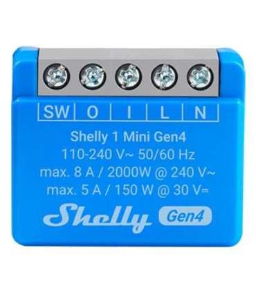 SHELLY 1 Mini Gen4 Smart switch Blue 2 pcs