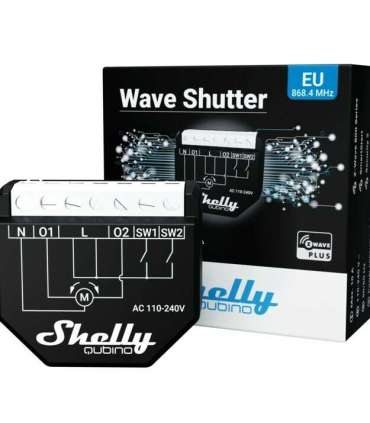 Shelly Qubino Wave Shutter electrical relay Black