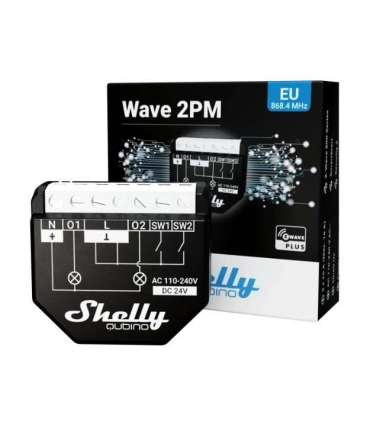 Shelly Qubino WAVE 2PM Smart switch Black