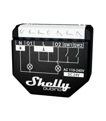 Shelly Qubino WAVE 2PM Smart switch Black