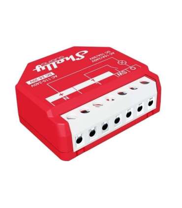 Shelly Qubino Wawe 1PM Smart switch Red