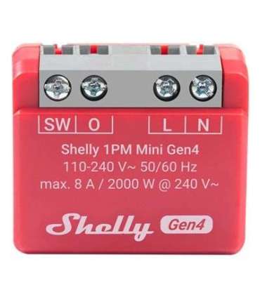 SHELLY 1PM Mini Gen4 Smart switch Red
