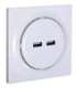 Fibaro Walli N socket-outlet 2x USB White