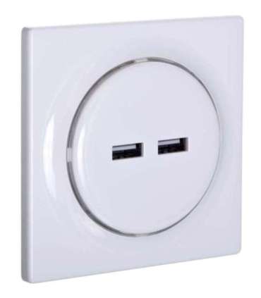 Fibaro Walli N socket-outlet 2x USB White